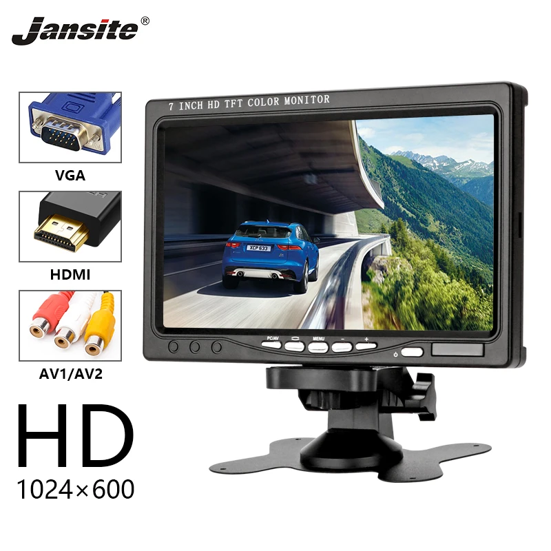 Jansite " автомобильный монитор HD ips дисплей может использоваться для компьютера HDMI монитор обратная помощь камера Пакинг система 18IR светодиодный камера
