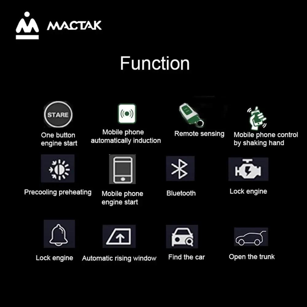 Car accessories Keyless Entry Comfort System PKE ios and android mobile Phone APP Remote Start Car Engine Car Alarm Push 963