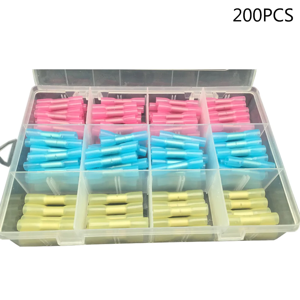 200 шт./компл. втулка для припоя водонепроницаемый кабель провода термоусадочные
