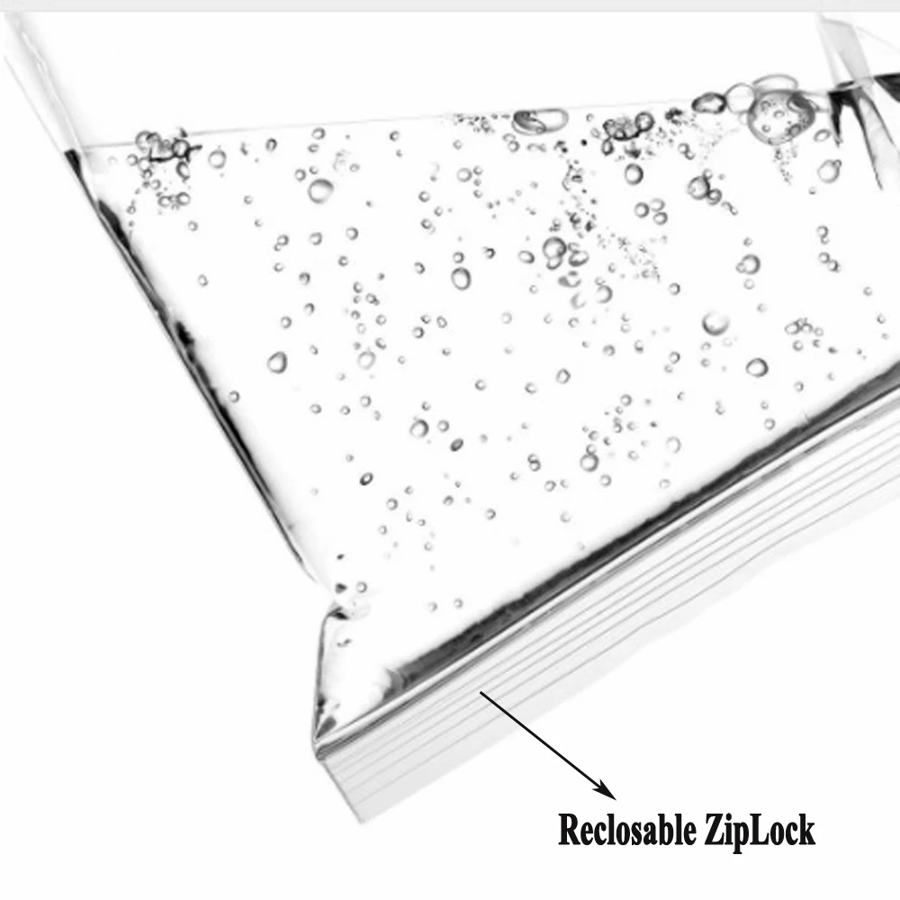 BOG-0.16mm толстой прозрачной Пластик различных размеров поли Ziplock мешки на молнии