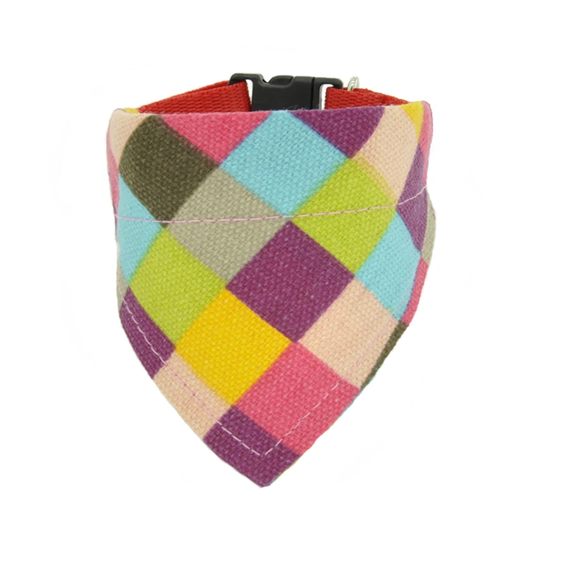 Регулируемый для собаки Кот холст хлопковая Бандана Шарф Воротник шейный платок