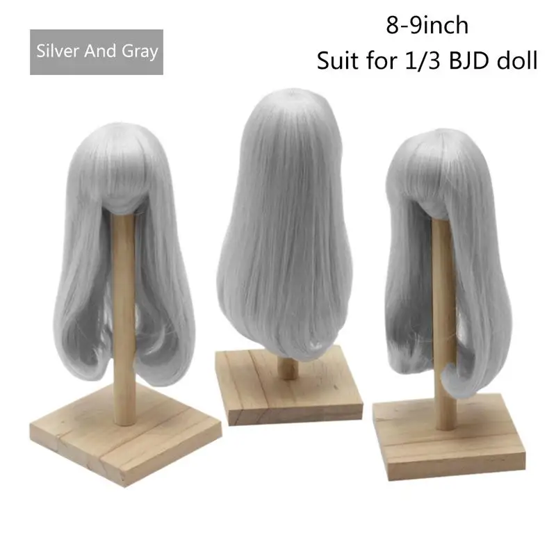 A Парики для кукол BJD, 1/3, 1/4, 1/6, аксессуары для куклы с шариками, груша, в форме цветка, кудрявые волосы, внутренняя прическа, парик из проволоки средней длины - Цвет: A