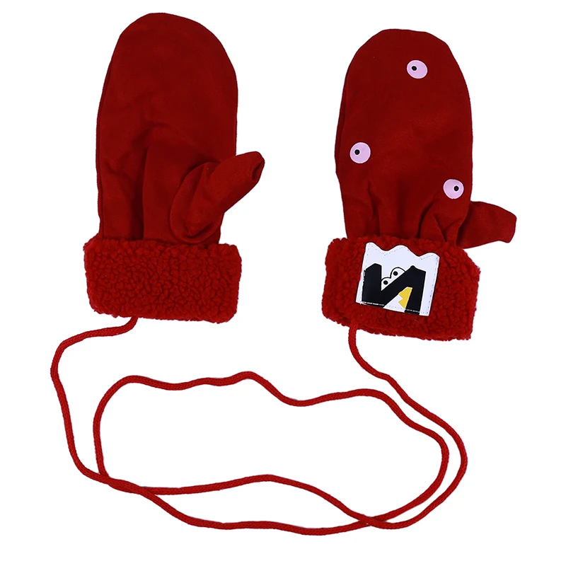 Autumn Winter Fashion Female Gloves Cute Cartoon Warm Thicken Mittens Outdoor Antifreeze Hanging Neck | Аксессуары для одежды