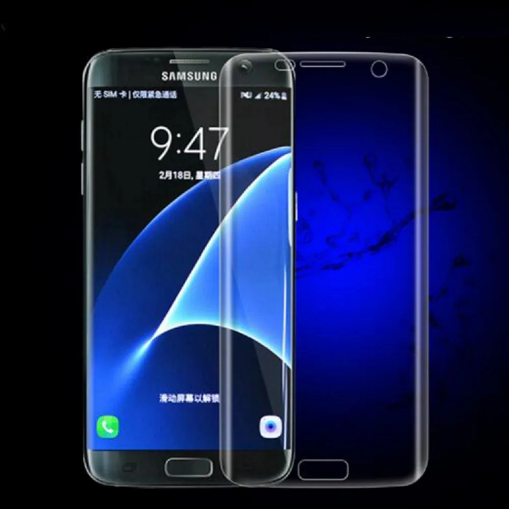 Полное покрытие для Samsung Galaxy S7 S6 Edge Plus Прозрачная Тонкая Защитная пленка из ТПУ