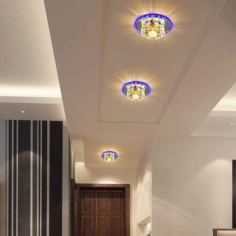 Новые современные хрустальные светодиодные прихожей освещение гостиной Lamparas De