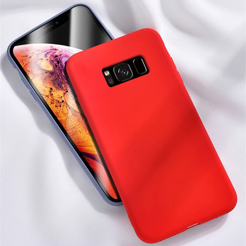Для Samsung Galaxy M10 M20 M30 A10 A20 A30 S8 S9 Plus S10 Lite жидкий силиконовый чехол для Note 8 9 A40 A50 A60 A70 |