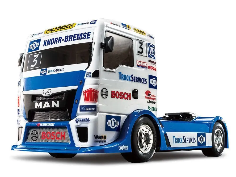 Tamiya 58632 1/14 RC автомобиль TT01E шасси команды Hahn гоночный грузовик MAN TGS w/ESC