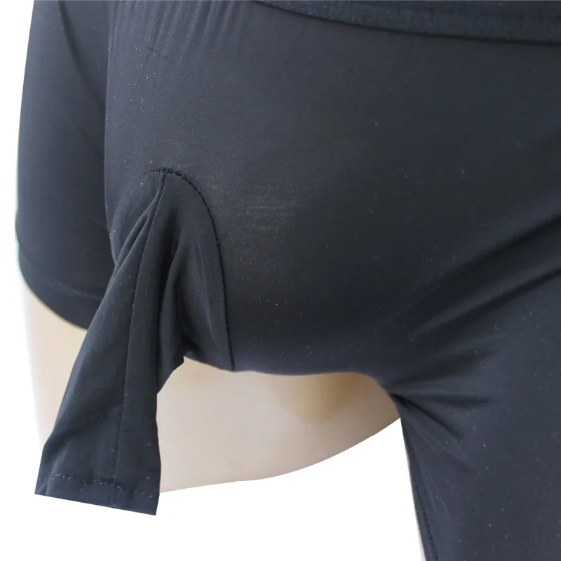 Трусы-боксеры мужские эластичные с открытым пенисом пикантное нижнее белье для