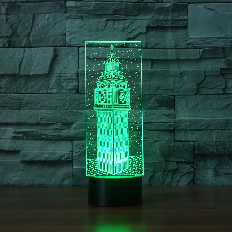 Светодиодная лампа Big Ben Touch креативный милый мультяшный детские игрушки 3d