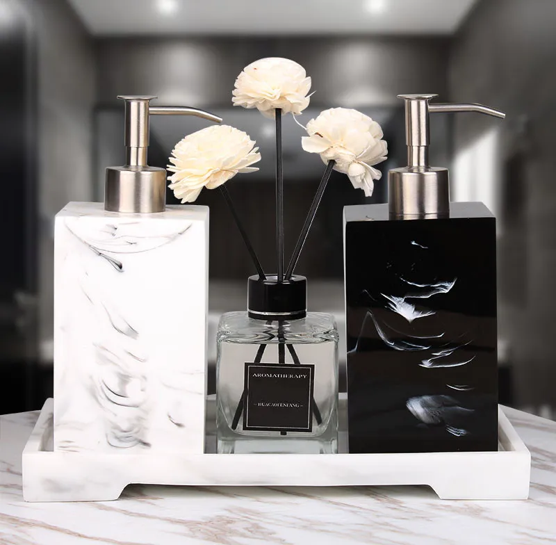 Дорожный Shampon bathrocсквозной силиконовый бутылочный насос для отеля мраморный Shampon диспенсер пресс и дезинфицирующее средство Бутылка диспенсер для мыла набор