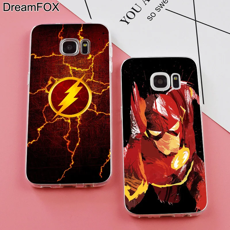 DREAMFOX K226 The Flash Superhero Soft TPU Silicone Case Cover For Samsung Galaxy Note S 6 7 8 9 Edge Plus Grand Prime |