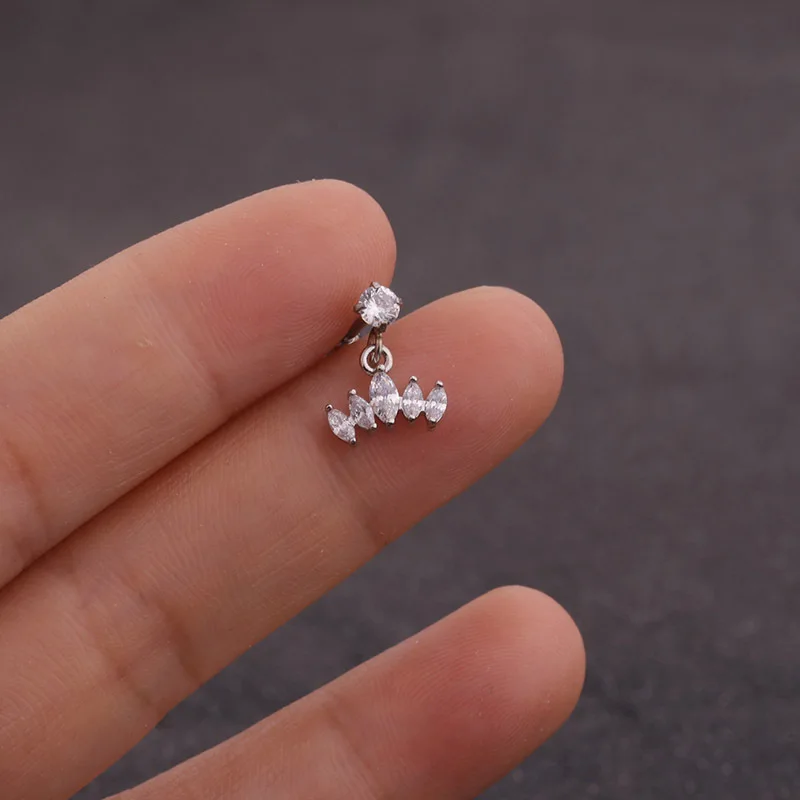 1 шт. CZ star helix Шпилька-Сережка tragus шпильки колокольчики conch украшения для ушного пирсинга ухо развертки helix rook snug кольцо