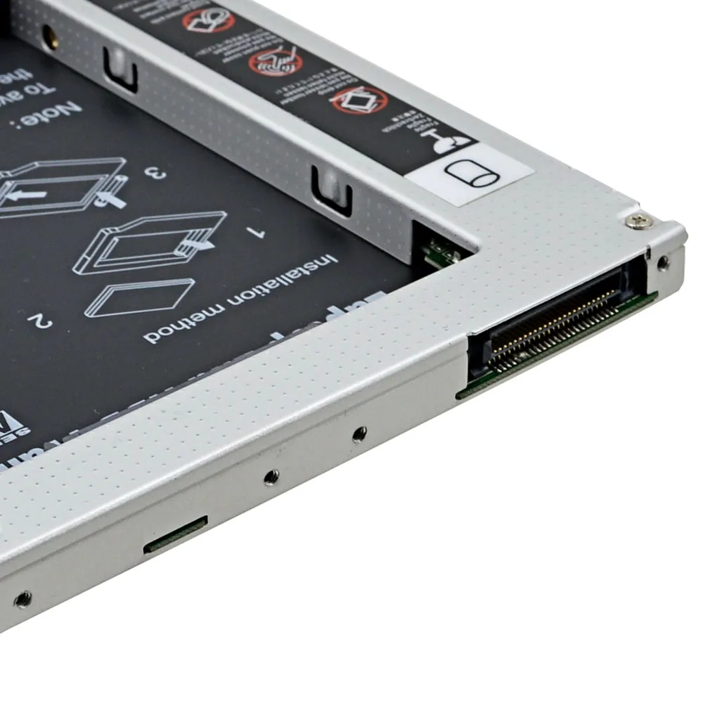 Универсальный Алюминий 2nd HDD Caddy 9 5 мм IDE SATA 3 0 для 2 &quotSSD чехол Корпус жесткого диска