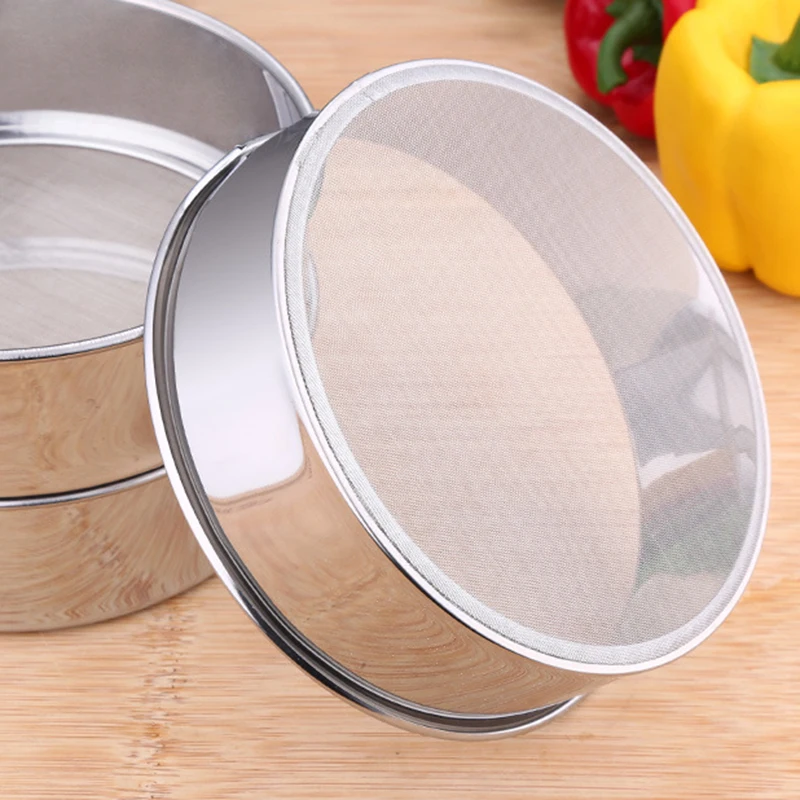 Кухонная тонкая нержавеющая сталь сетчатый масляный фильтр мука Дуршлаг Сито