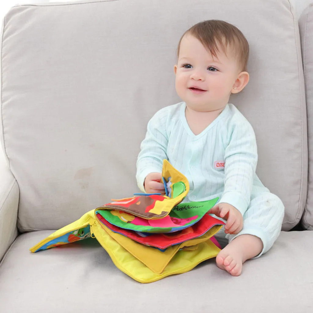 Детская книга развивающая игрушка мягкая ткань обучающая картинка