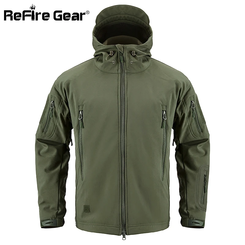 Куртка ReFire Gear Мужская тактическая военная Водонепроницаемая теплая ветровка с