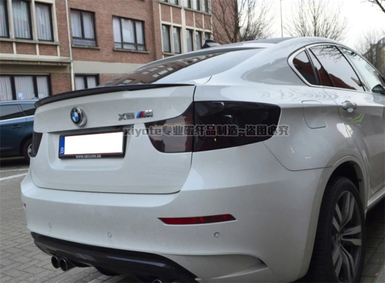 Спойлер HLONGQT из углеродного волокна для BMW X6 E71 X6M 2008 2014 высококачественные