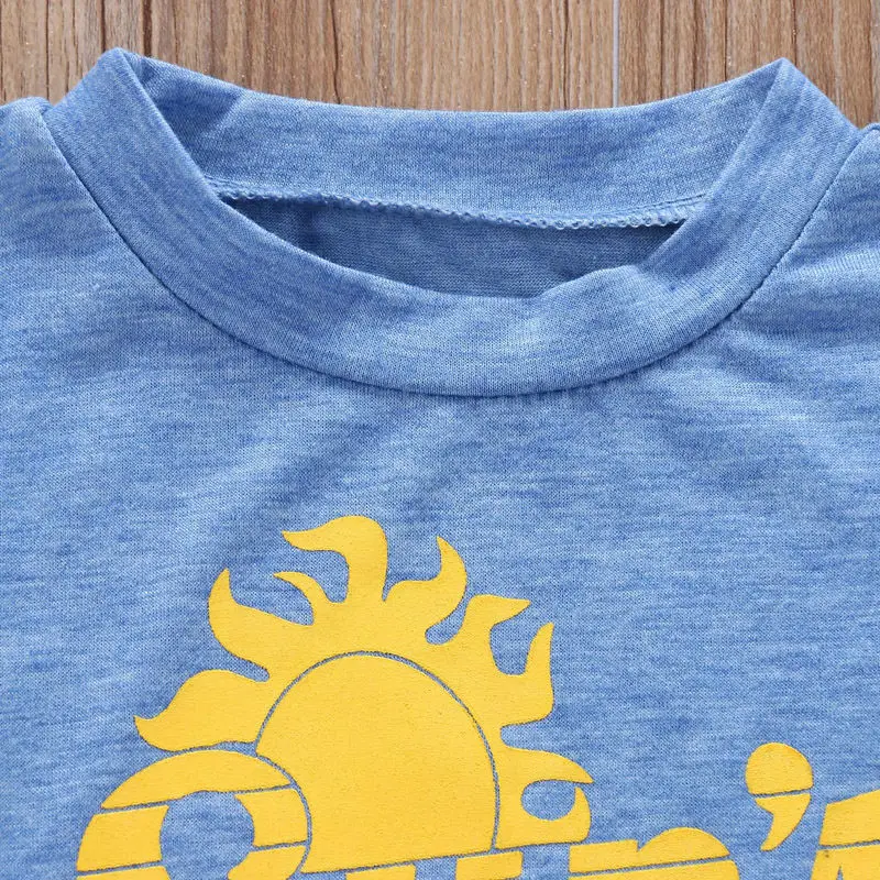 Коллекция 2017 года летняя детская футболка для малышей Одежда маленьких