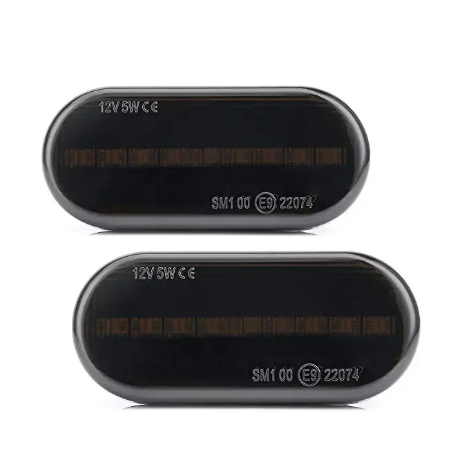 Smoke shell 2 шт. светодиодный динамический Боковой габаритный фонарь указателя поворота последовательного проблесковый огонь для Volkswagen VW Bora Golf 3 4 Passat 3BG поло SB6 - Испускаемый цвет: Smoke shell