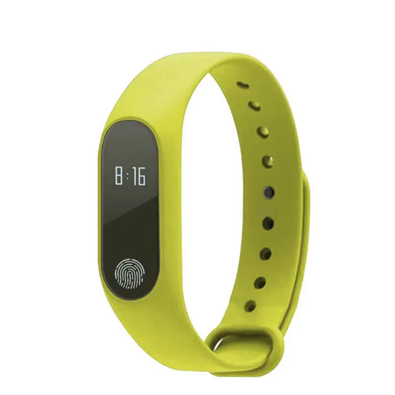 Зеленый Mi Band M2 браслет Bluetooth Смарт часы монитор сердечного ритма фитнес трекер Браслет умные часы - Цвет: Зеленый