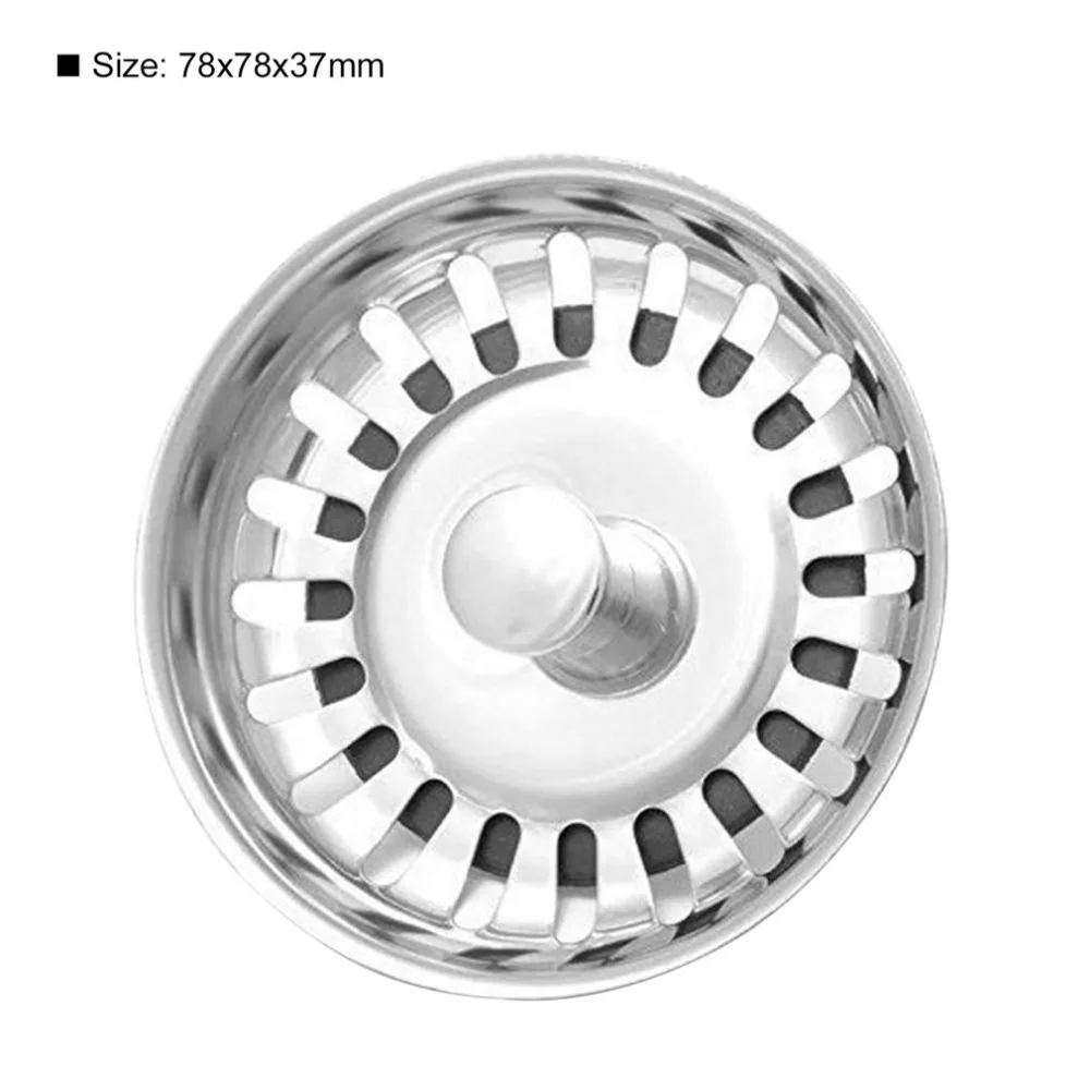 

Kitchen Sinks Stoppers Stainless Steel Sink Lid Dishpan Drainer Chock Plug Filter Basket