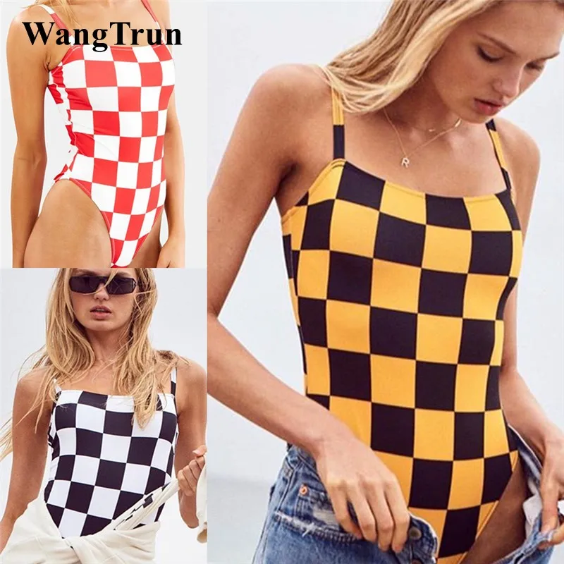 WangTrun Push Up Для женщин купальник плед Одна деталь купальники боди Ретро Монокини 2019