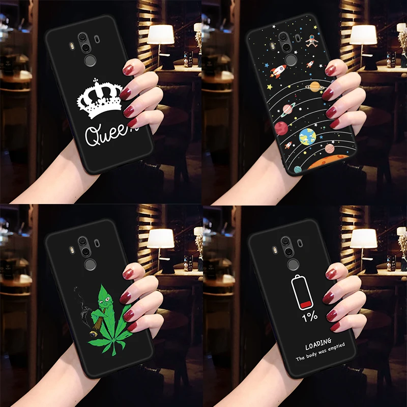 Painted TPU Case For Huawei Mate 10 20 Lite Pro Love Heart Pattern Printed Cover X Capa |