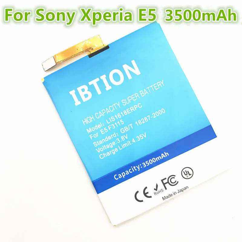 Ibtion 3500 мА/ч LIS1618ERPC Батарея для Sony Xperia XA (F3111) E5 F3116 F3115 F3311 F3313 F3112|Аккумуляторы