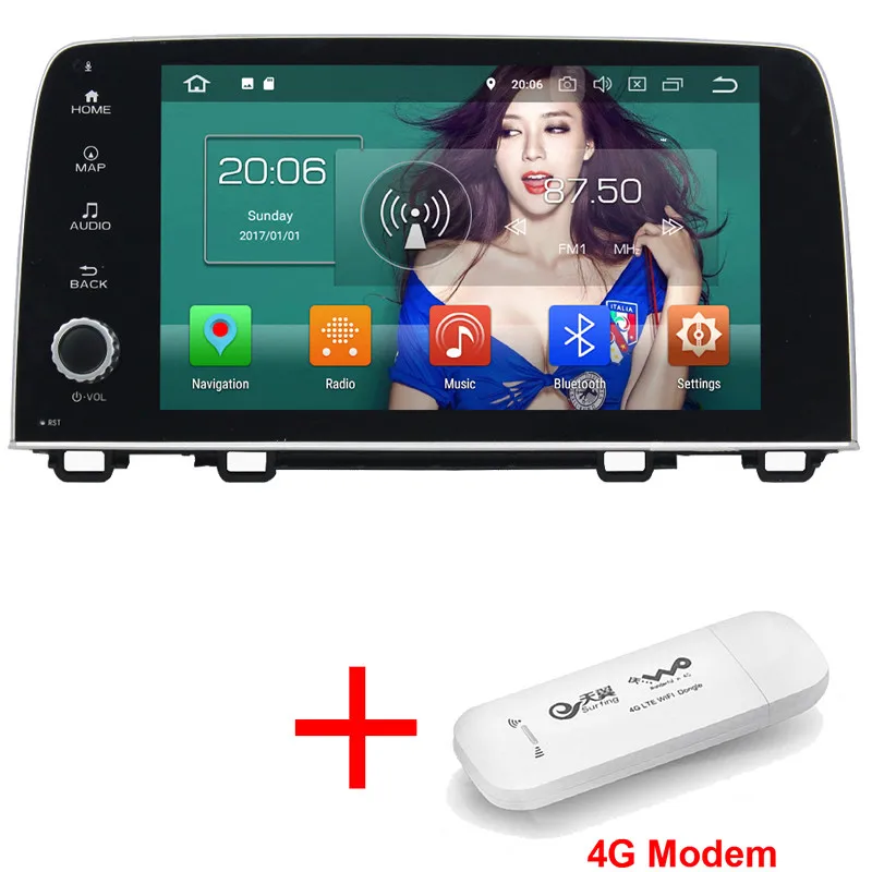 Radio x 4G Modem KLYDE " ips 4G wifi Android 8,0 Восьмиядерный PX5 4 Гб ОЗУ 32 Гб ПЗУ RDS BT автомобильный dvd-плеер Радио стерео для Honda CRV CR-V - Цвет: Radio x 4G Modem
