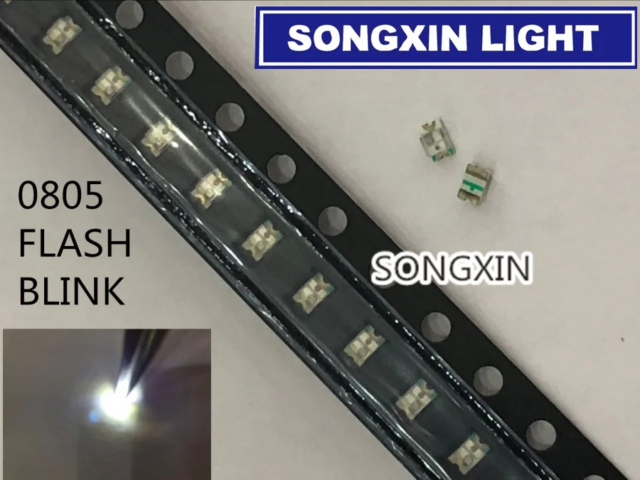 1000 шт 0805 вспышка LED SMD диоды теплый белый красный синий зеленый желтый оранжевый RGB