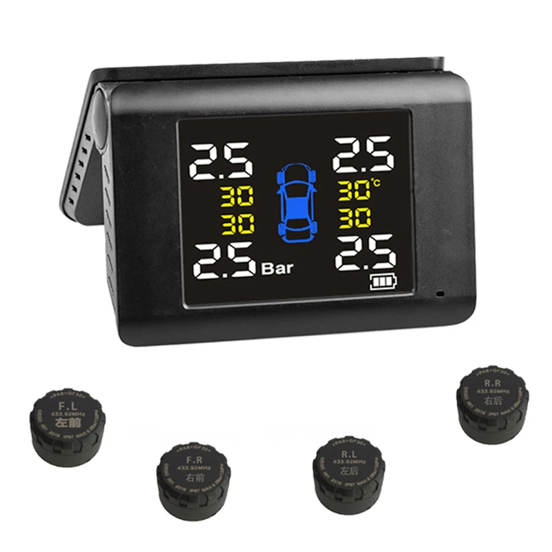Высокое качество Солнечная Автомобильная TPMS система контроля давления в шинах