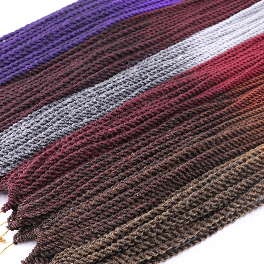 30 корней/упаковка Сенегальские закрученные крючком волосы Омбре Коричневые