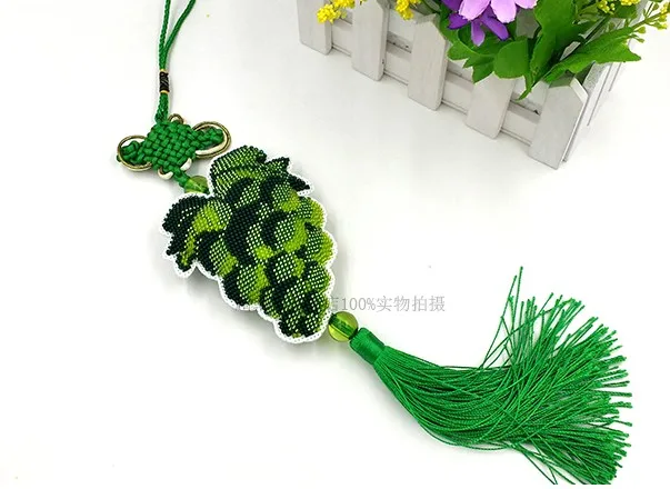 Набор для вышивки крестиком с бусинами на удачу мир виноград яблоко 14 карат