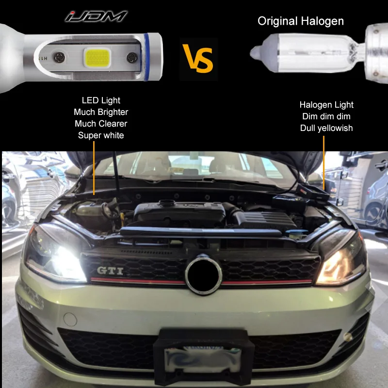 IJDM 3000K золотой свет H15 светодиодные лампы 12V CANBUS для Volkswagen Audi BMW Mercedes фар дальнего