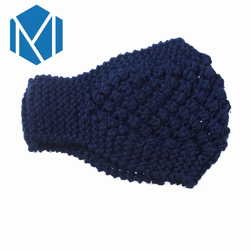 Q MISM трикотажные повязки женские теплые ручной работы крючком Эластичный Тюрбан