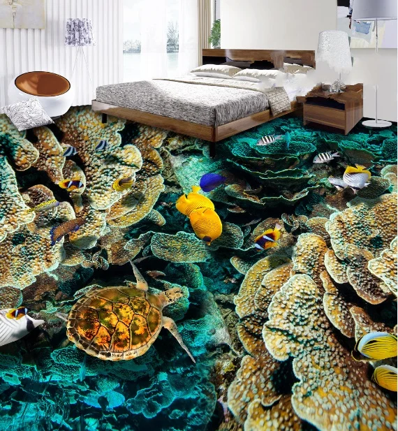 

[Self-Adhesive] 3D Sea Creature Animal 6 Non-slip Waterproof Photo Self-Adhesive Floor Mural Sticker WallPaper Mural Print Decal