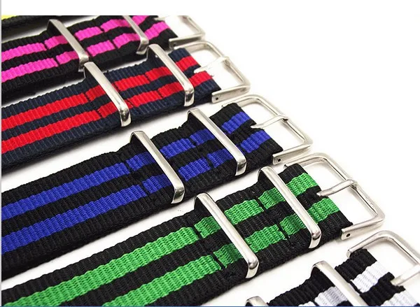 Нейлоновый ремешок для часов NATO водонепроницаемый 22 мм 1 шт. 26 цветов | Наручные