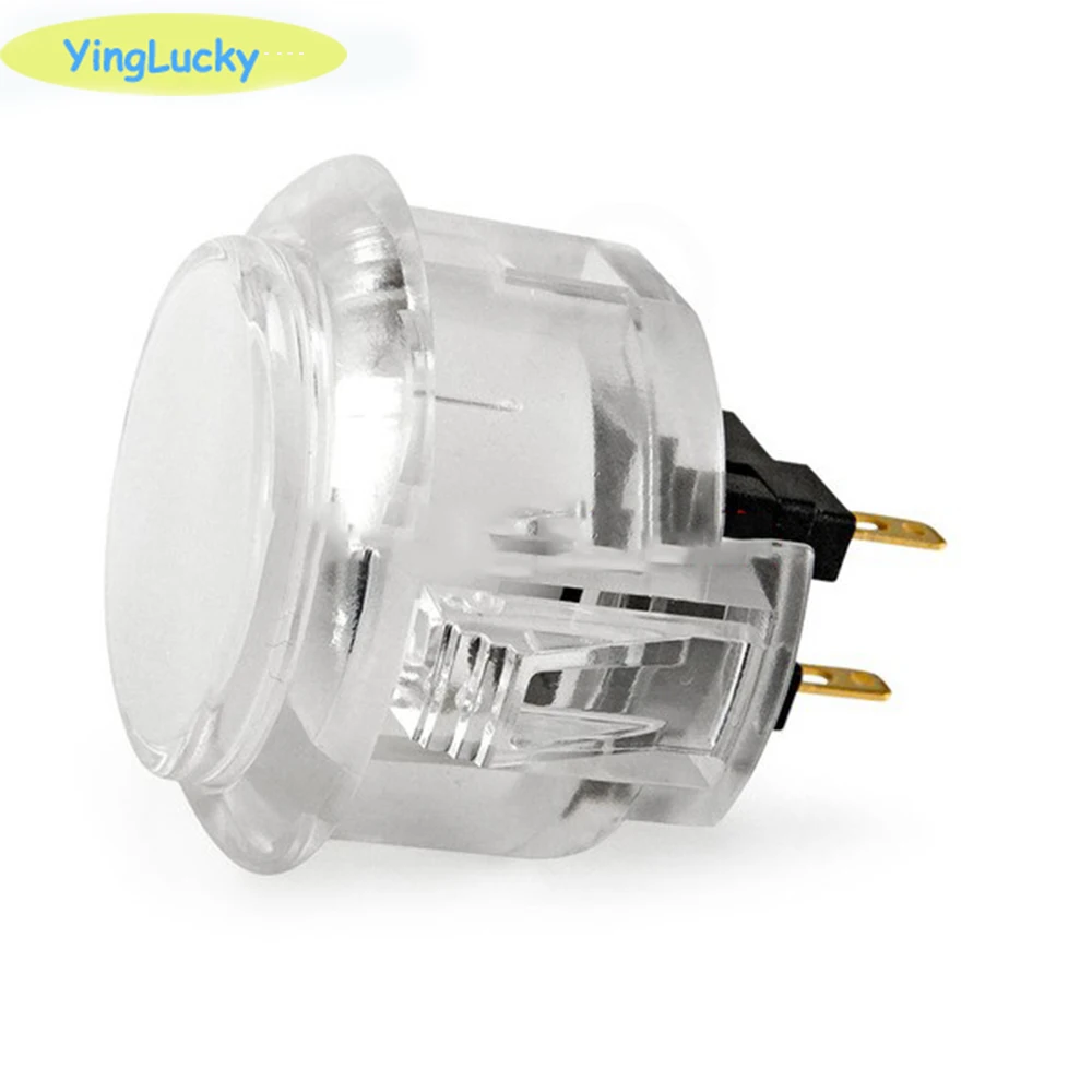 Original sanwa OBSC-30 OBSF-24 Button sanwa joysticks Crystal Transparent Button arcade HORI Button PS4 Button Iron Box - Color: Transparent
