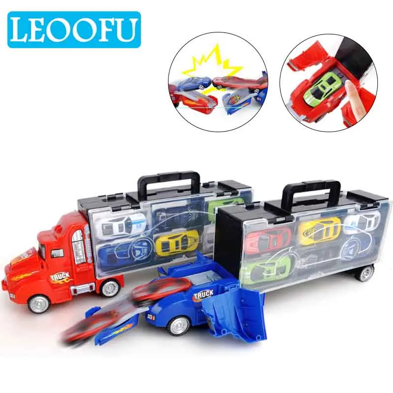 LEOOFU 6 шт./компл. 1: 64 костюм игрушечная катапульта битва контейнеровоз Детские