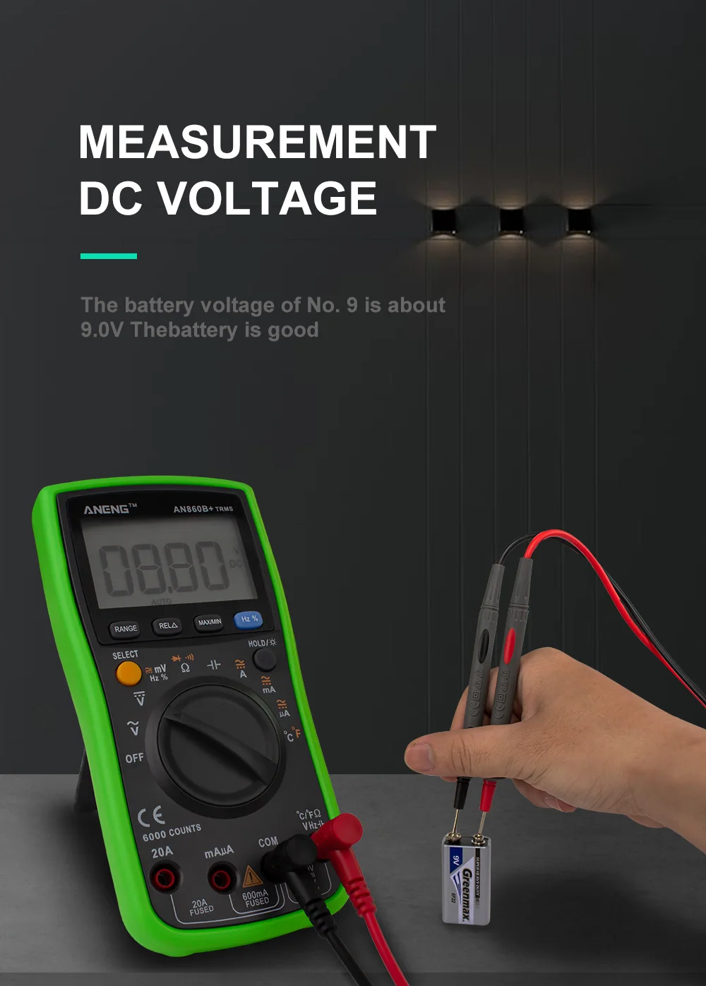 ANENG AN860B мультиметр цифровой тестер 6000 digital multimeter мультиметр провода для мультиметра tester dc dc мультиметры мультитестер с термопарой цифровой тестор capacitor tester МУЛЬТИМЕТР
