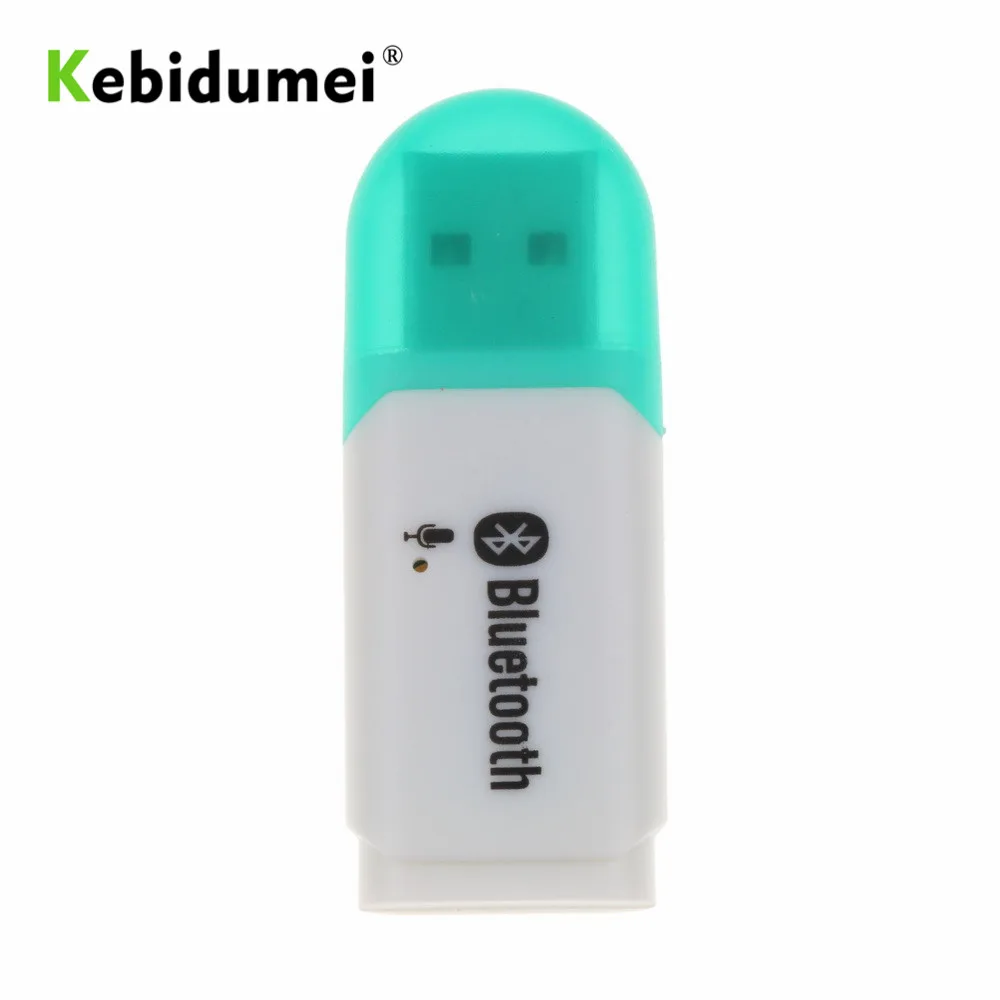 Kebidumei Bluetooth 5,0 музыкальный аудио стерео приемник ключ USB беспроводной адаптер приемник для компьютера Автомобильный плеер динамик новейший - Цвет: Зеленый