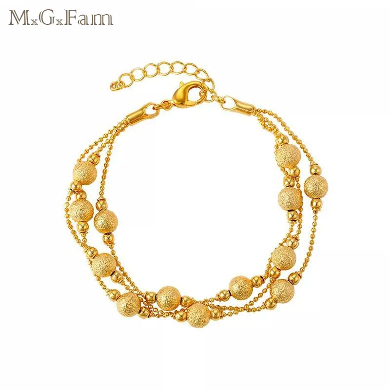 MGFam (20 см * 6 мм) матовые бусины браслет (3 линии) ювелирные изделия для женщин