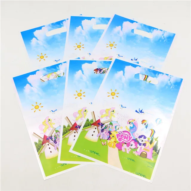 10 шт. портативный мультфильм Пластиковые Подарочные сумки для детей день