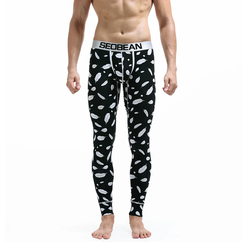New SEOBEAN Hot Winter Warm Men Long Johns Leggings Tight Cotton Thermal Thermal Underwear Men Thermo Underwear Long Johns