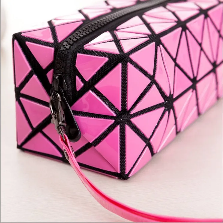 Сумка для макияжа с геометрическим рисунком большая сумка трансформации красоты