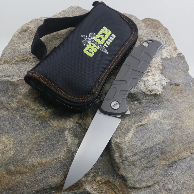 Green Thorn F95 подшипник Флиппер складной нож для ежедневного использования, D2 лезвие TC4 Титан с ручкой, для улицы, для кемпинга, охоты, карманный кухонный knivesedc инструмент
