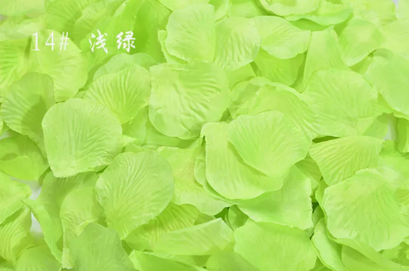 Light green 500 шт Свадебные картины украшения романтические фиолетовые красные цветы Свадебные вечерние аксессуары розовые лепестки де Роза искусственные - Цвет: Light green