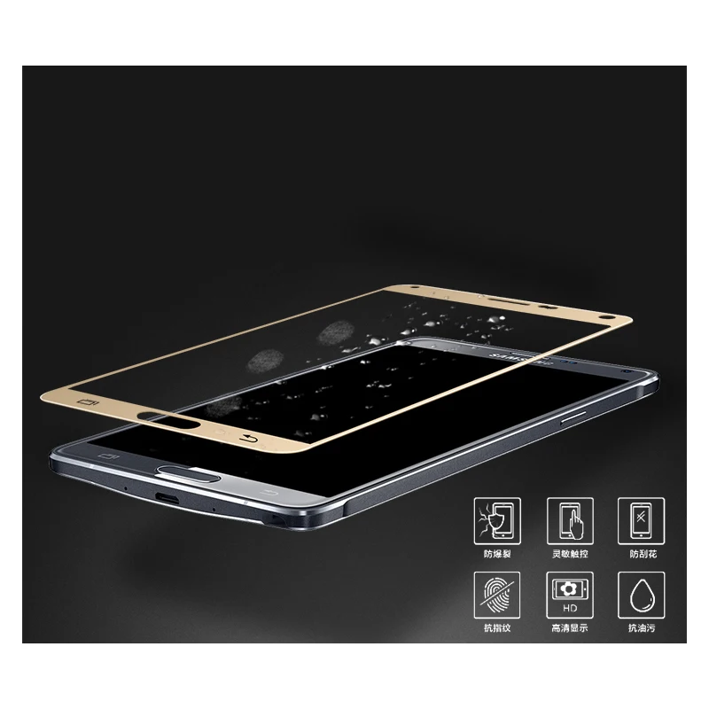 Закаленное 3d-стекло Wolfsay с изогнутыми краями и полным покрытием для Samsung Galaxy Note 4