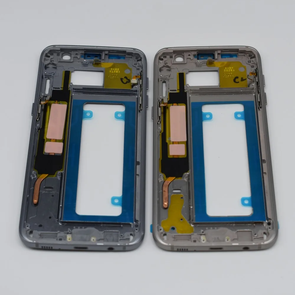 Original White Blue Gold Middle Frame Housing Bezel Chassis with Side Key For Samsung Galaxy S7 Edge G935 G935F | Мобильные телефоны