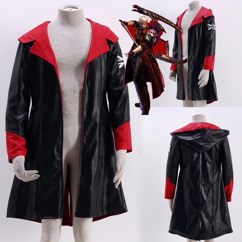 Devil May Cry Dante Куртка Косплей Костюм DMC 5 из искусственной кожи Тренч Хэллоуин униформа для женщин и мужчин зимнее рождественское пальто